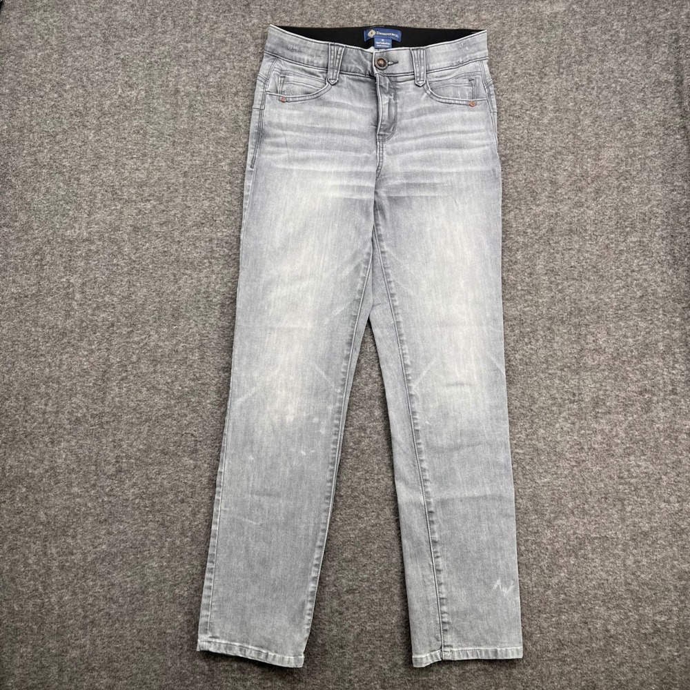 Democracy‎ Ab solution Straight Leg Jeans Womens 6 Light Grey Stretch Comfort